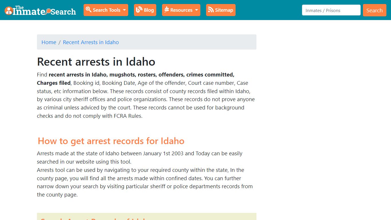 Recent Arrests in Idaho | Mugshots, Rosters, Inmates, Crimes